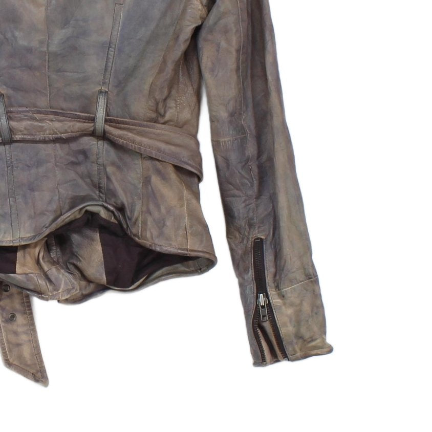 Womens Leather Jacket Biker Lamb Leather