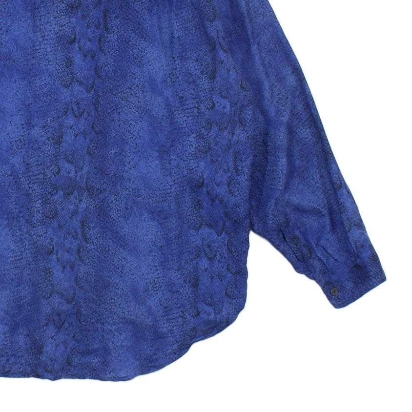 Mens Silk Abstract Shirt Button Up Relaxed Fit