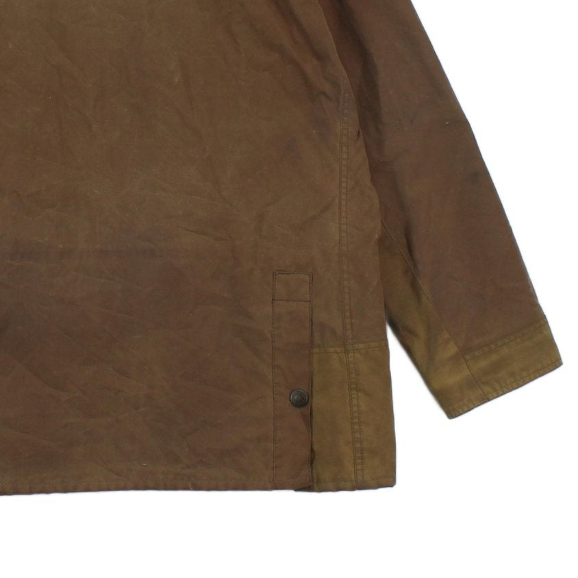 Mens Waxed Jacket Full Zip Plaid Lining Cotton
