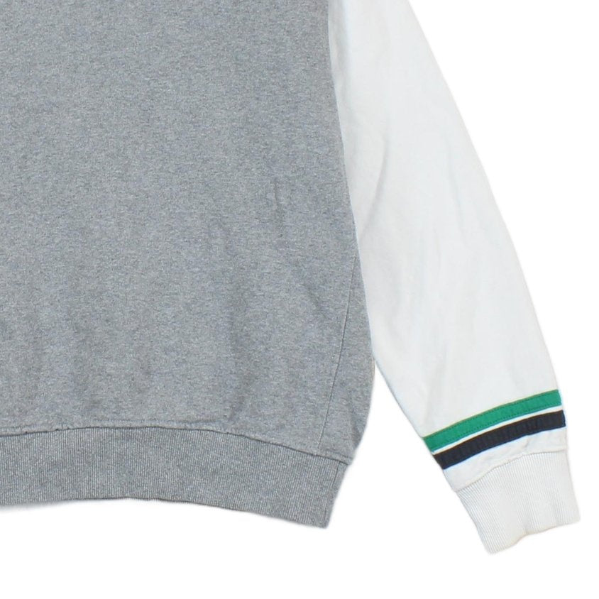 Mens Spell Out Sweatshirt Crew Neck Logo Cotton