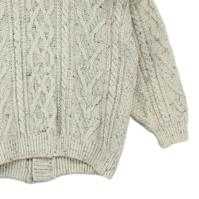 Womens Cable Knit Cardigan Chunky Knit Wool
