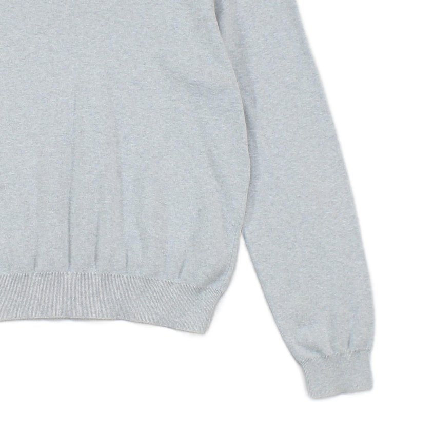 Mens V-Neck Jumper Ribbed Knit Cotton