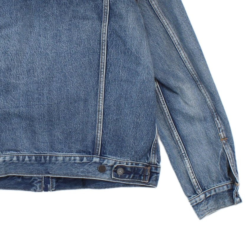 Mens Denim Jacket Full Zip Classic Panelled