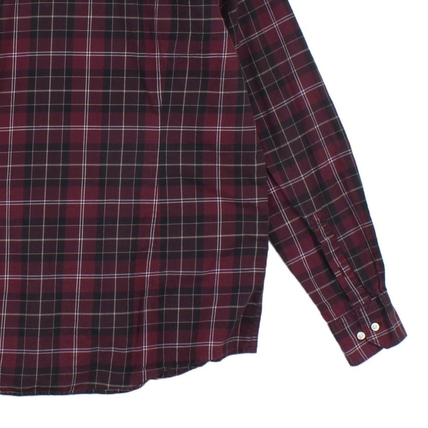 Mens Plaid Shirt Button Up Long Sleeve Tailored Fit