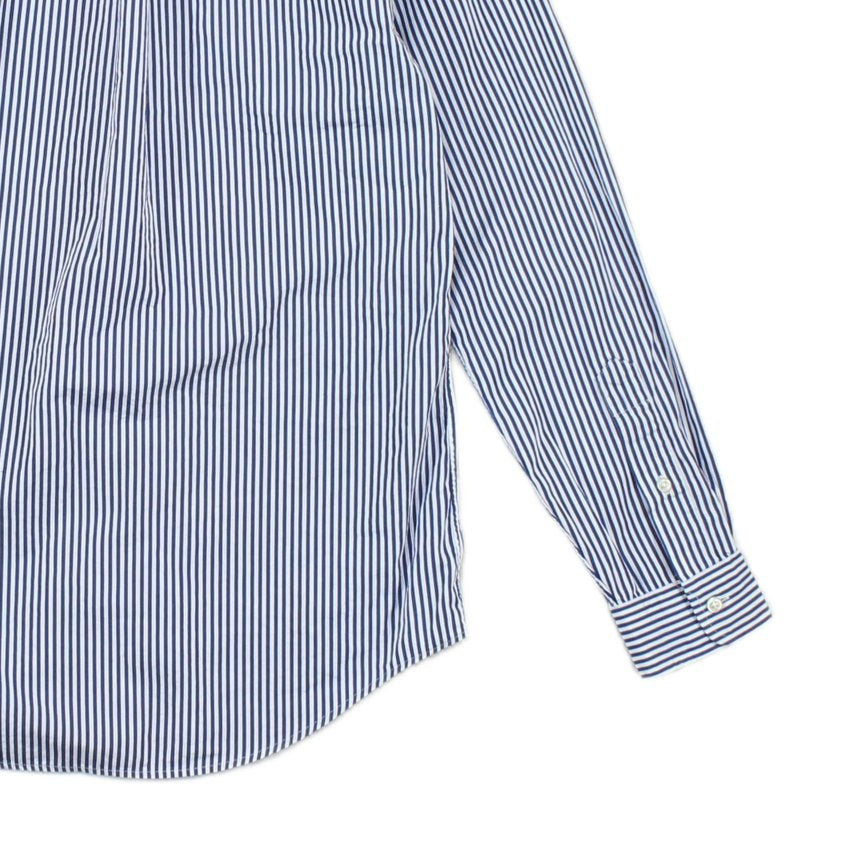 Mens Striped Shirt Custom Fit Button Down Long Sleeve