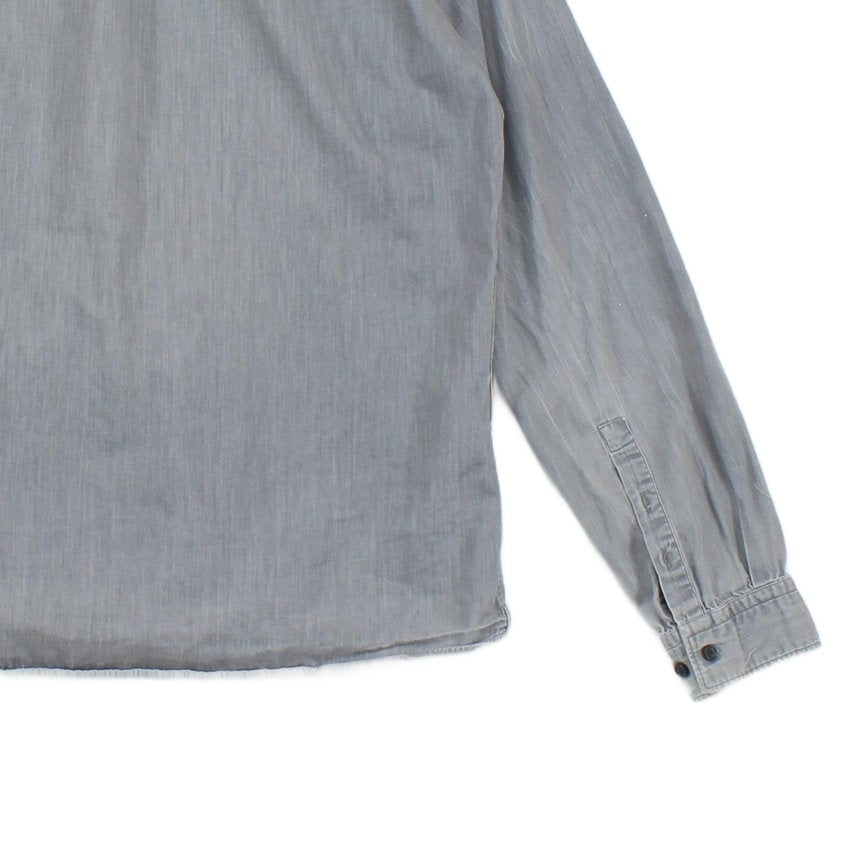 Mens Shirt Slim Fit Long Sleeve Pocket