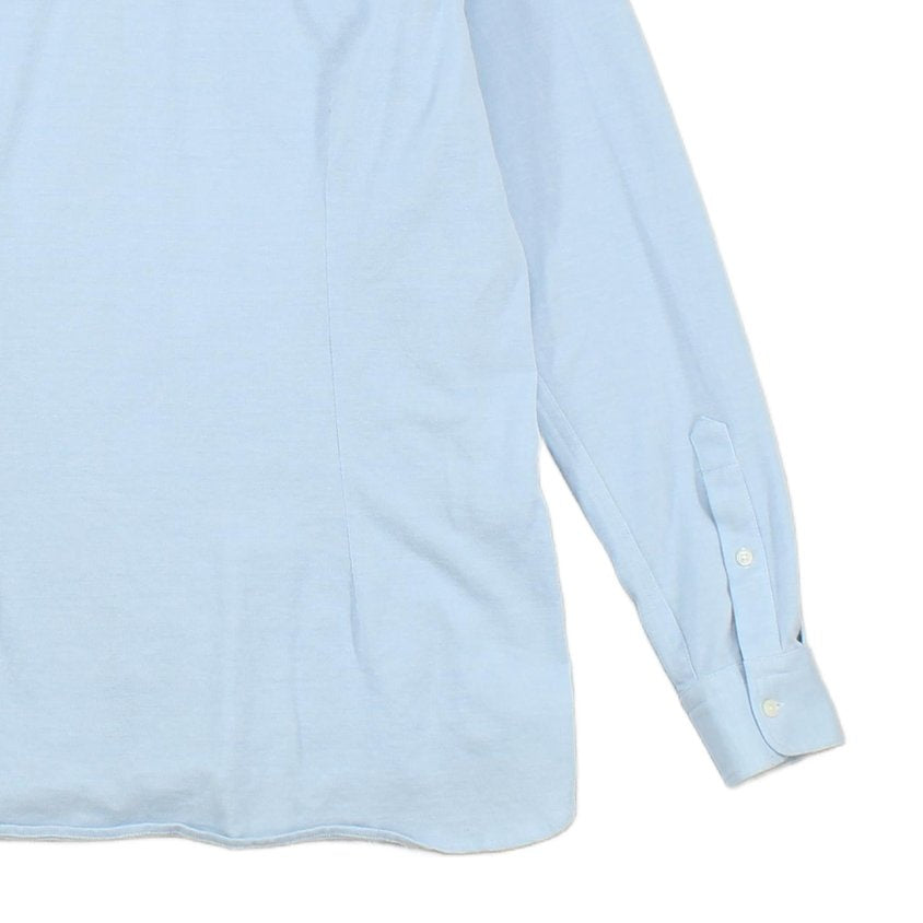 Mens Knitted Shirt Stretch Slim Fit Classic