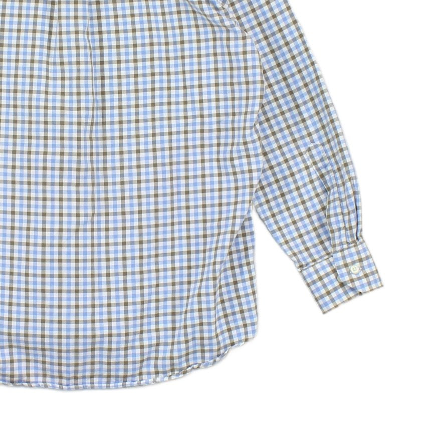Mens Check Shirt Pattern Button Down Long Sleeve
