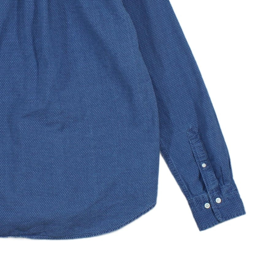 Mens Shirt Button Up Collared Long Sleeve