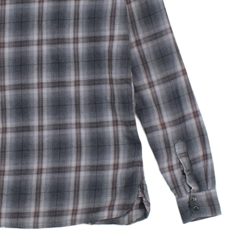 Mens Plaid Shirt Button Up Long Sleeve Snap