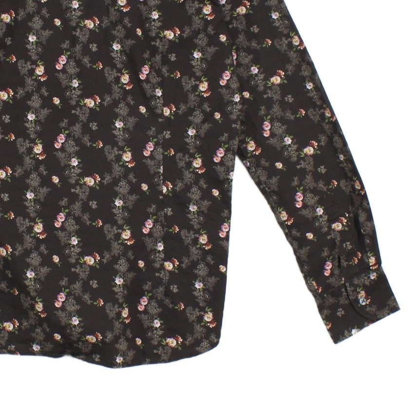 Mens Floral Shirt Long Sleeve Button Up