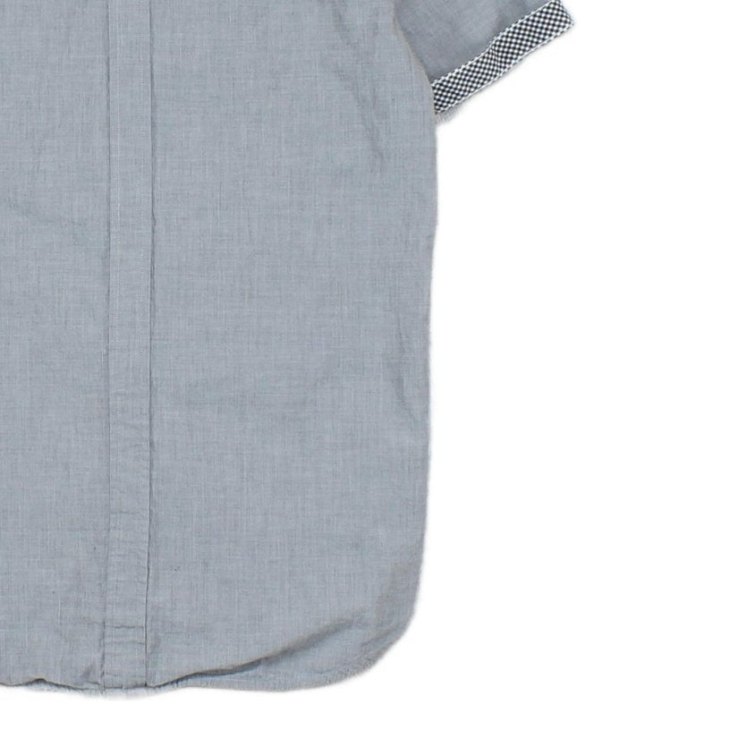 Mens Shirt Button Up Short Sleeve Slim Fit