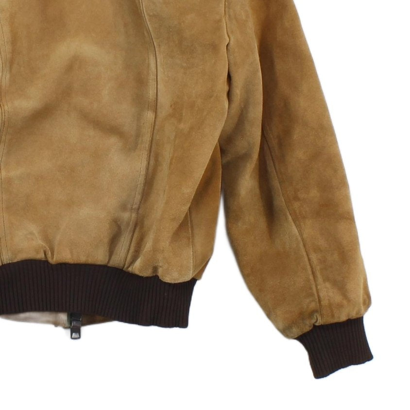 Womens Suede Bomber Jacket 70S