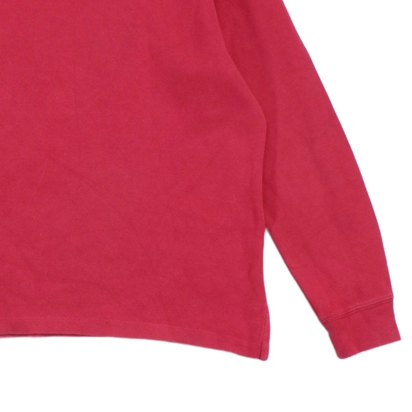 Mens 1/4 Zip Jumper Ribbed Knit Long Sleeve Cotton