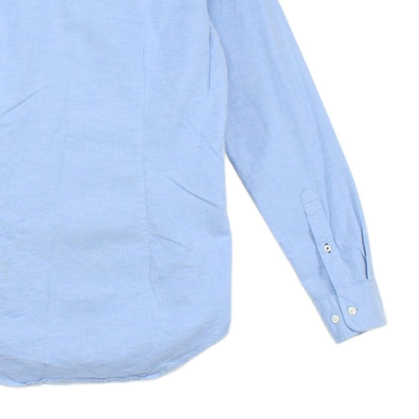 Mens Shirt Stretch Slim Long Sleeve Button Down
