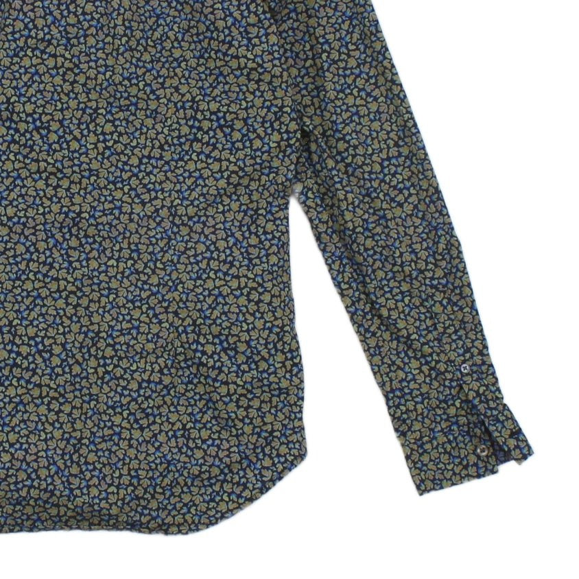Mens Floral Shirt Long Sleeve Slim Fit