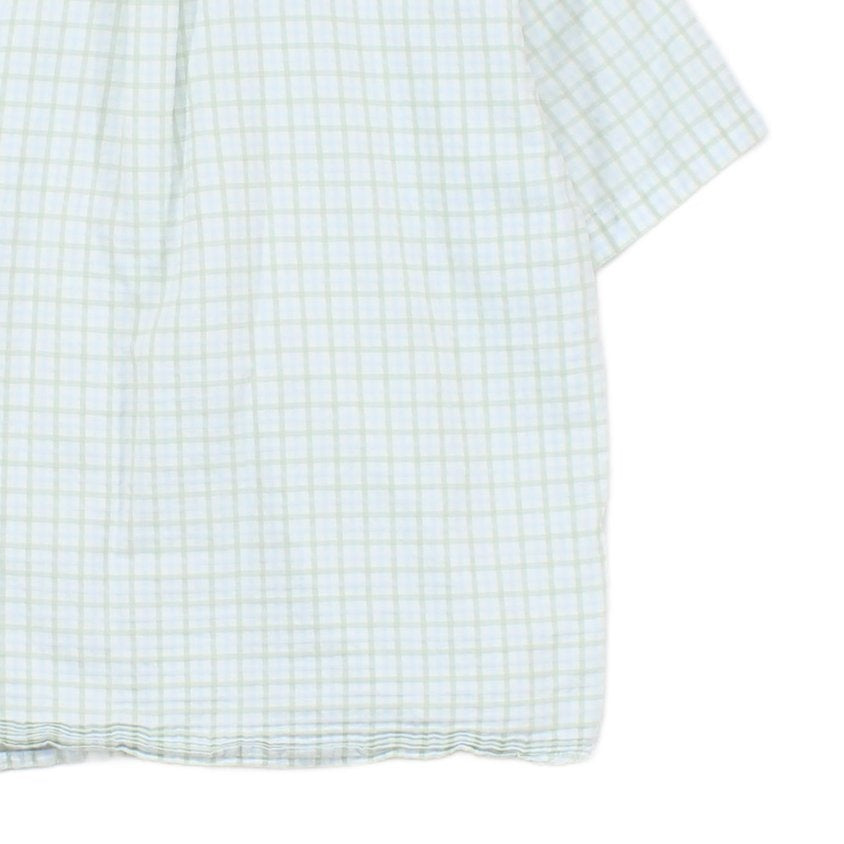 Mens Check Shirt Boxy Fit Short Sleeve