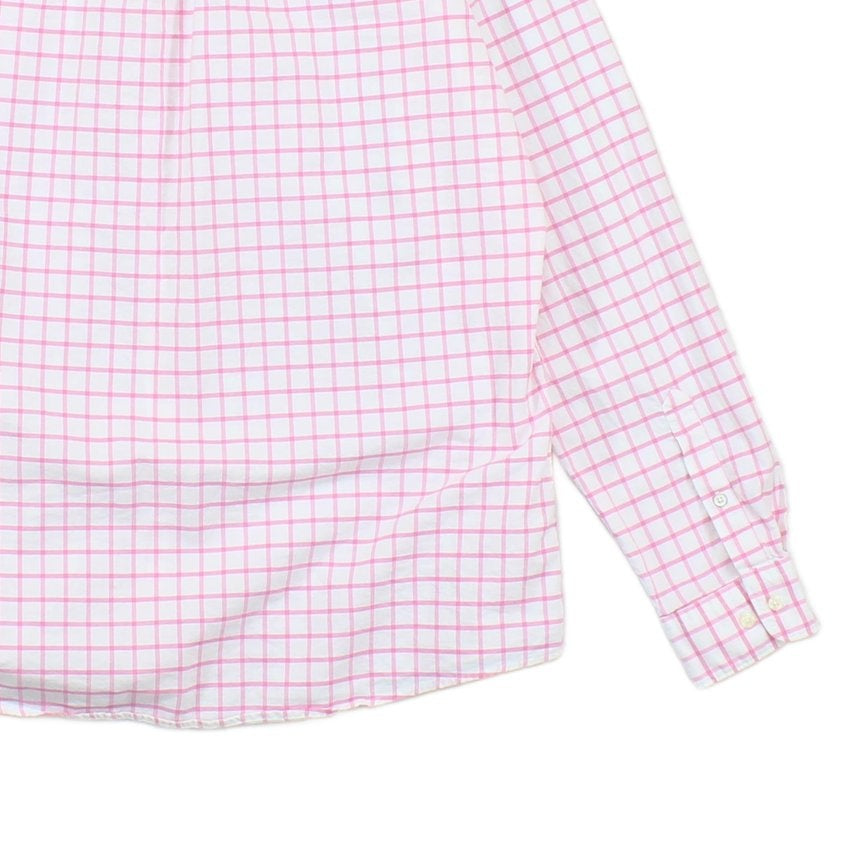 Mens Check Shirt Tailored Fit Long Sleeve