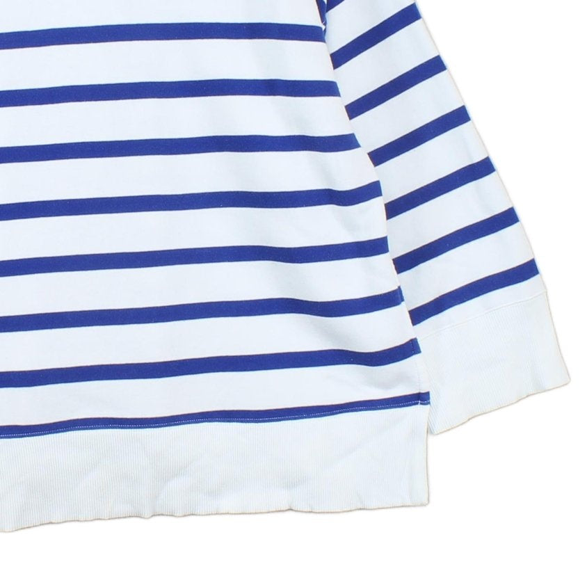 Womens Oversized Hoodie Striped Side Split Nautical