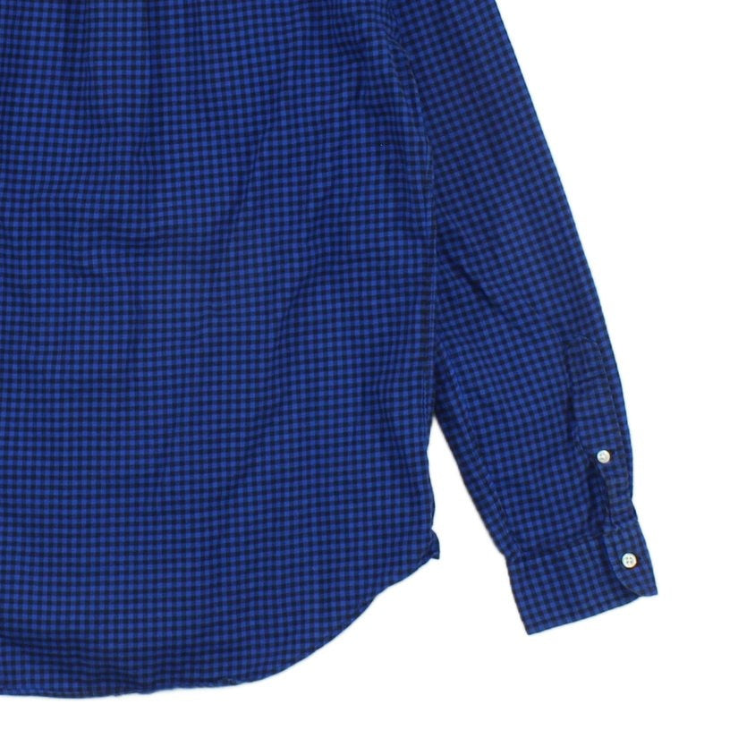 Mens Check Shirt Slim Fit Button Down