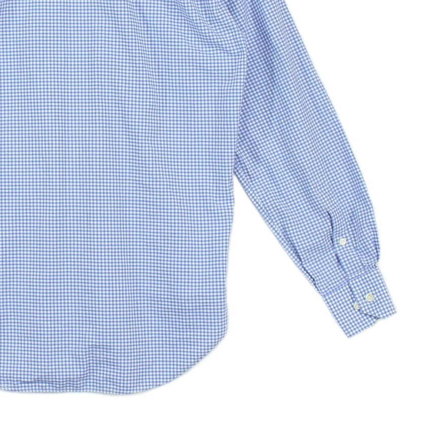 Mens Check Shirt Made In Italy Gingham Long Sleeve