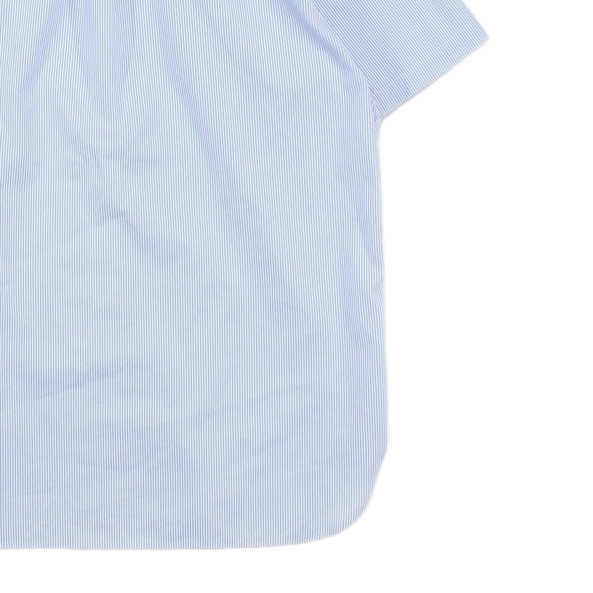 Mens Striped Shirt Short Sleeve Custom Fit Button Up