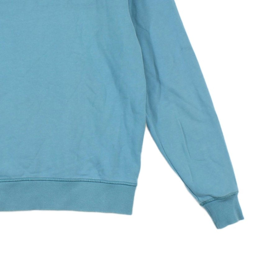 Mens Spell Out Sweatshirt Embroidered Crew Neck
