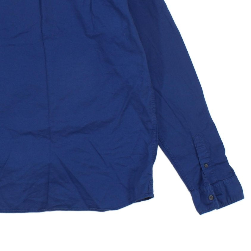 Mens Shirt Button Up Long Sleeve Cotton