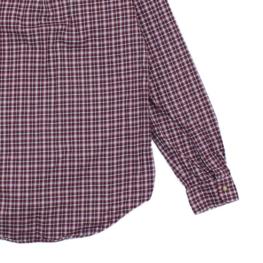 Mens Check Shirt Custom Fit Button Down