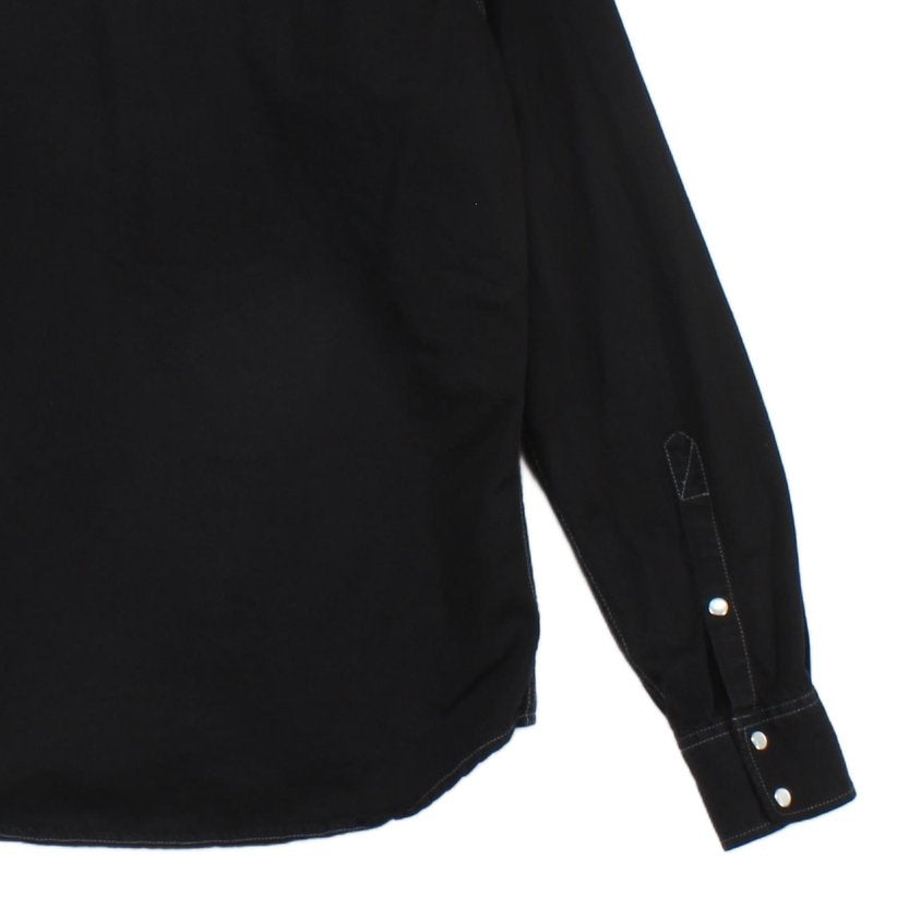 Mens Denim Shirt Long Sleeve Western Snap