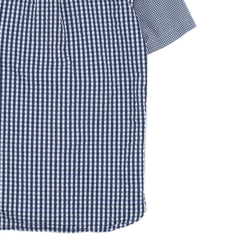 Mens Check Shirt Gingham Short Sleeve