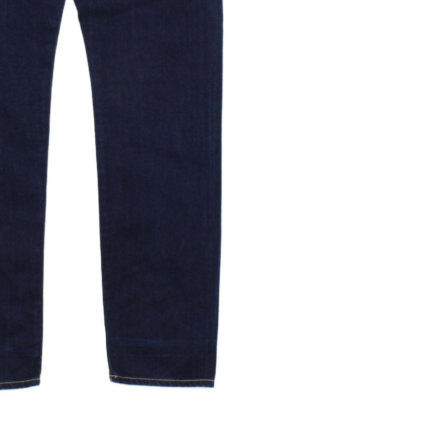 Mens Jeans Button Fly Slim Tapered Cotton