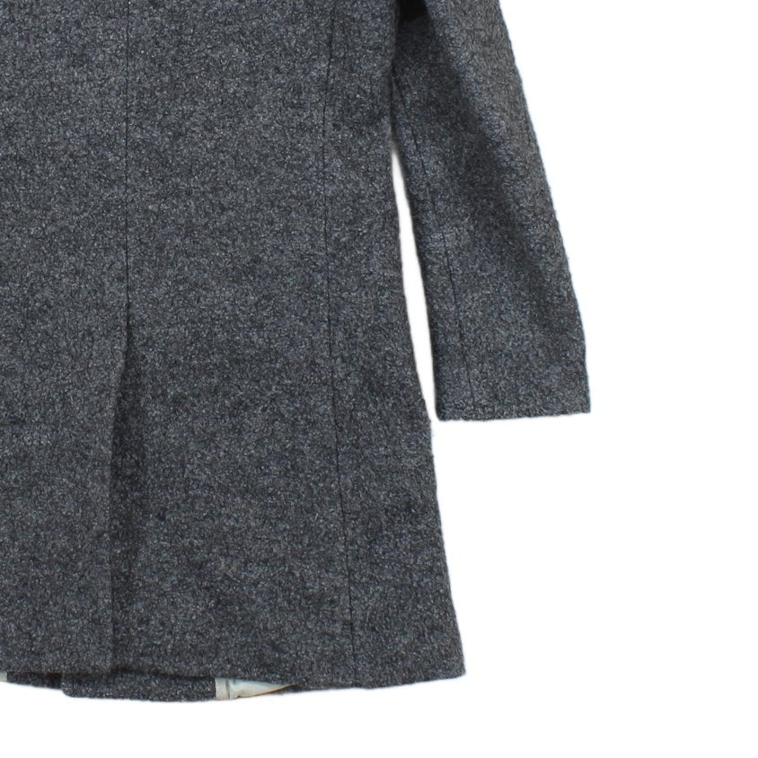 Mens Overcoat Tailored Fit Double Breasted Wool Blend