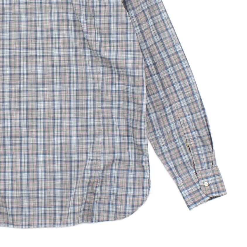 Mens Plaid Shirt Long Sleeve Slim Fit