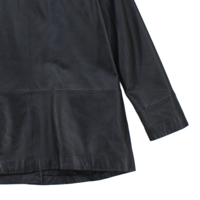 Womens Leather Overcoat Pocket