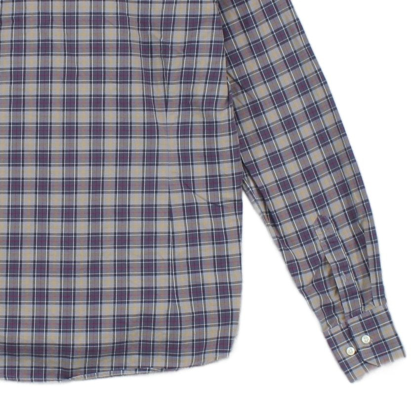 Mens Check Shirt Tailored Button Down