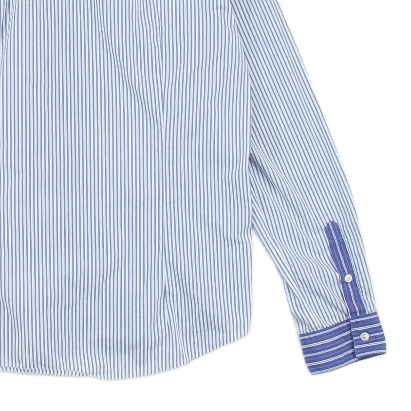 Mens Striped Shirt Slim Fit Long Sleeve Button Up