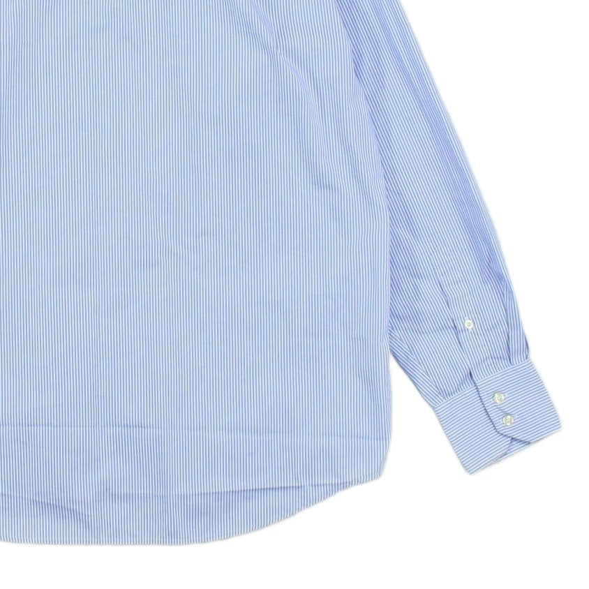 Mens Striped Shirt Button Up Long Sleeve Classic Cotton