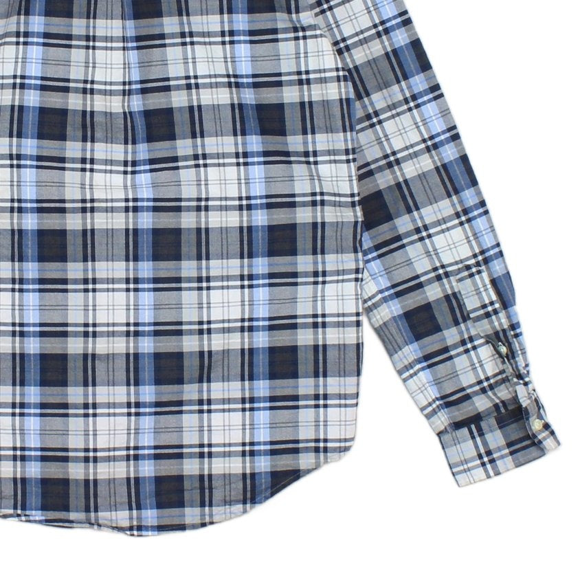 Mens Plaid Shirt Slim Fit Button Down Long Sleeve