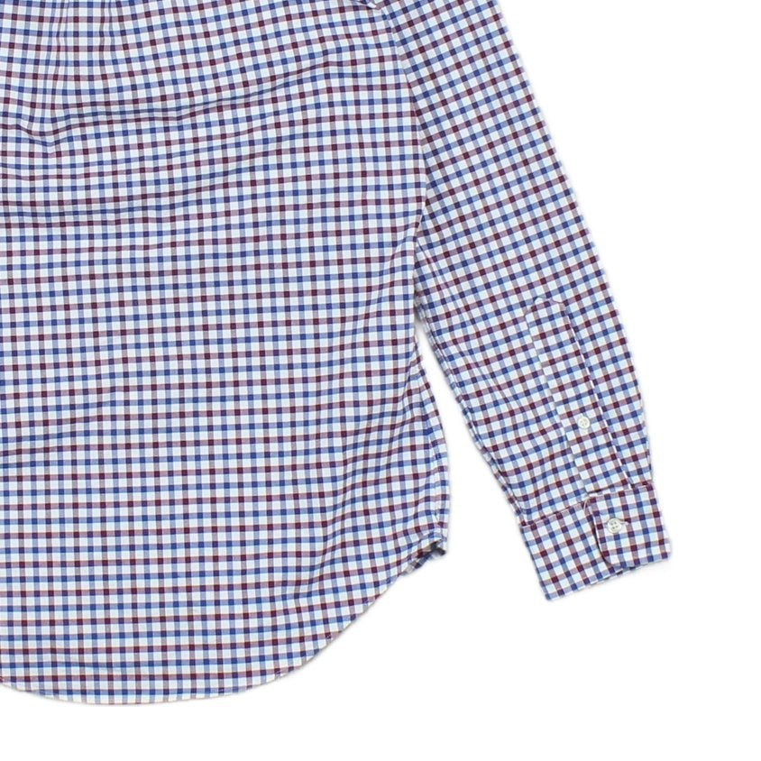 Mens Check Shirt Slim Fit Stretch