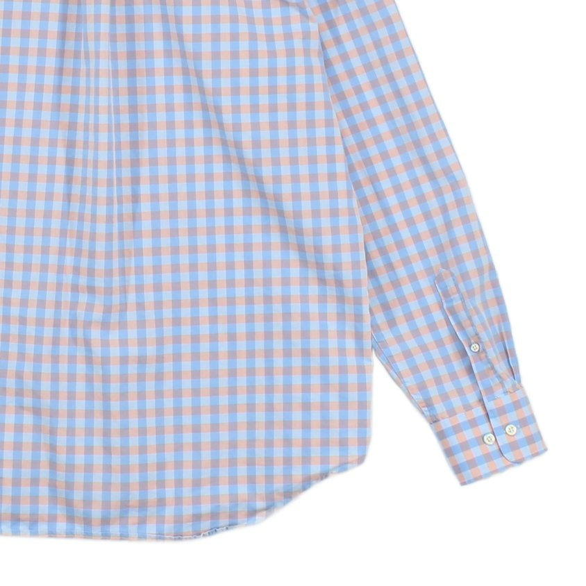 Mens Check Shirt Button Up Long Sleeve
