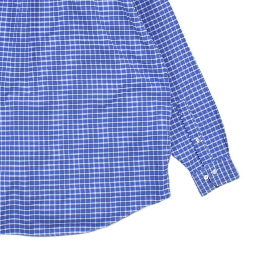 Mens Shirt Check Long Sleeve Classic