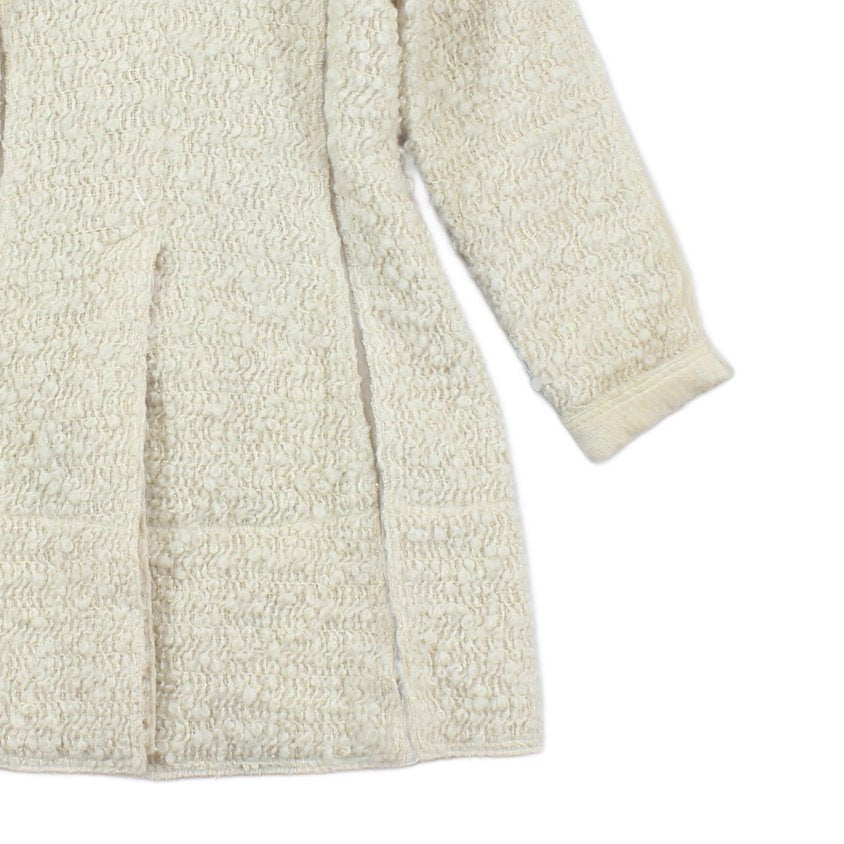 Womens Overcoat Long Textured Wool Blend