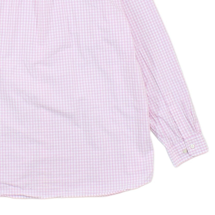 Mens Check Shirt Button Up Long Sleeve Cotton