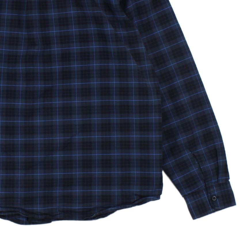 Mens Check Shirt Button Up Long Sleeve