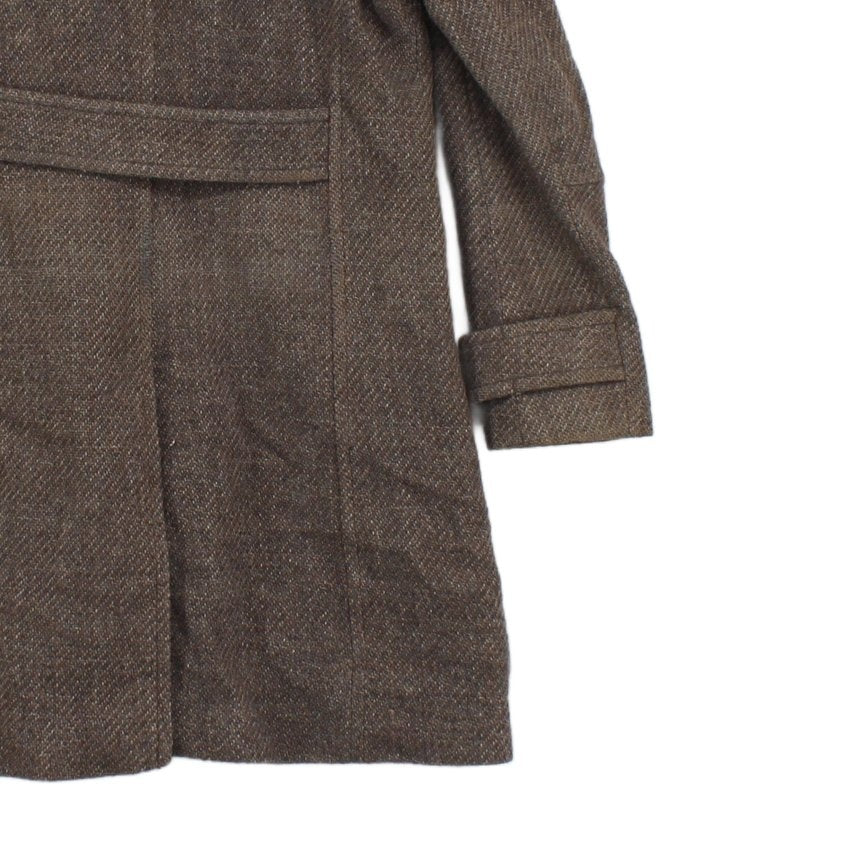 Womens Overcoat Tweed Double Breasted Wool Blend