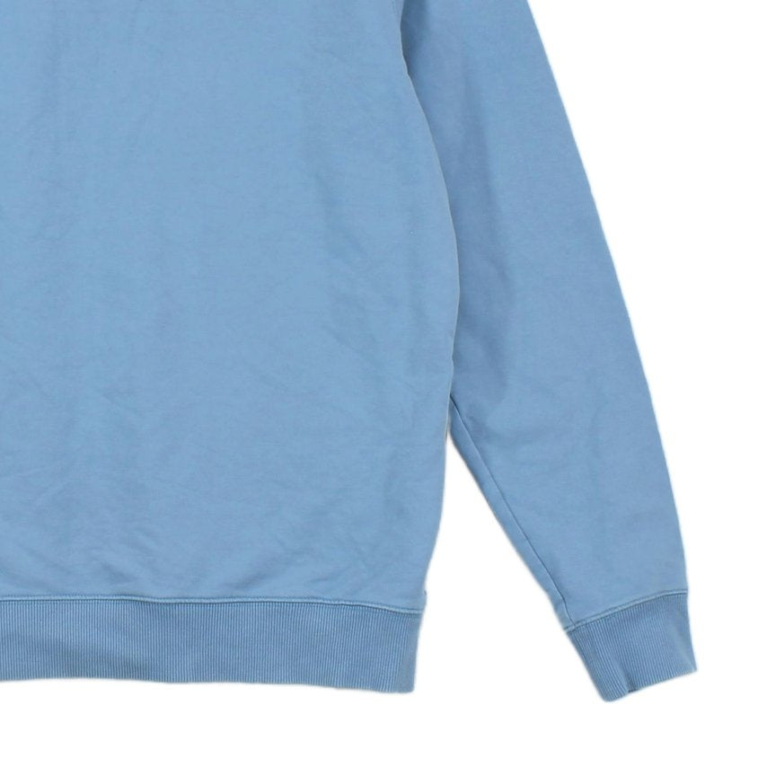 Mens Sweatshirt Logo Embroidered Crew Neck Stretch