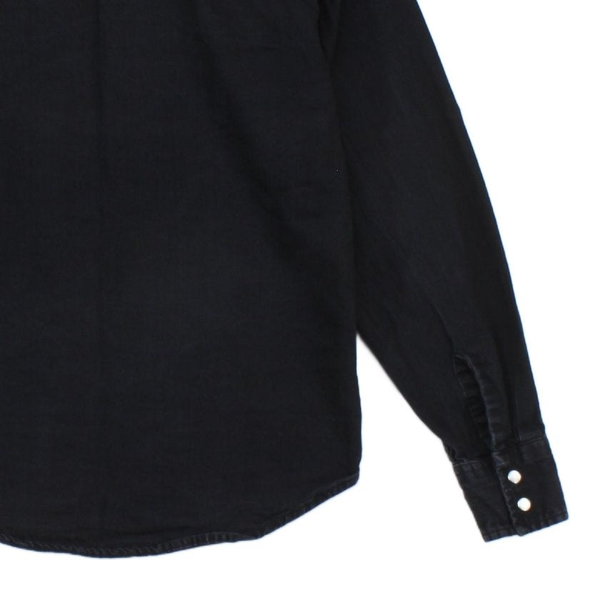 Womens Denim Shirt Snap Western Long Sleeve