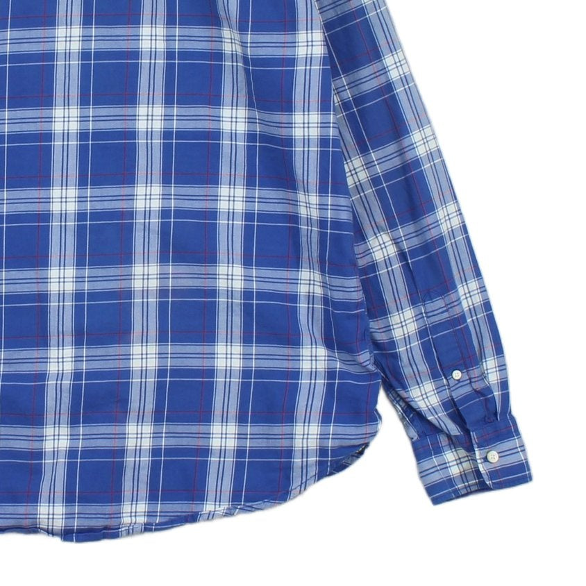 Mens Plaid Shirt Slim Fit Long Sleeve