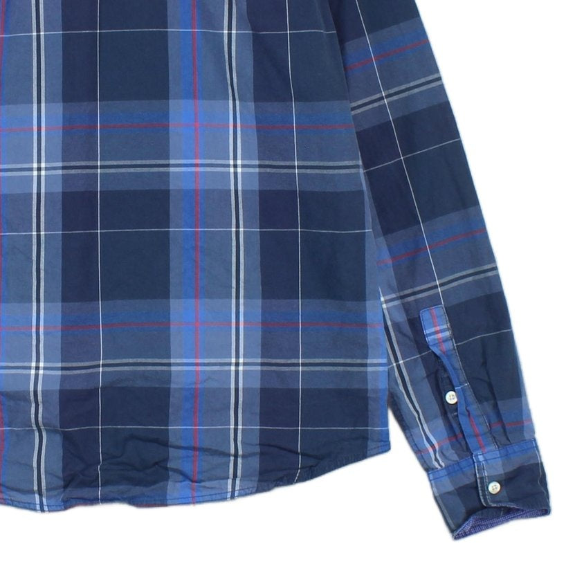 Mens Plaid Shirt Long Sleeve Button Up